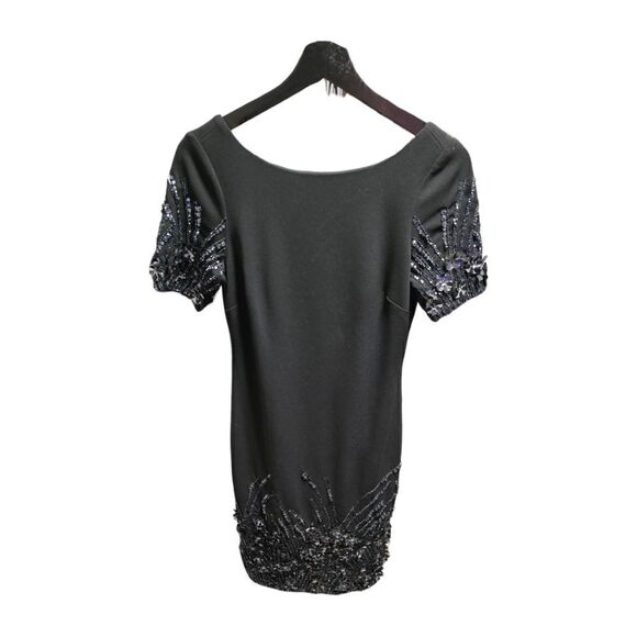 NWT Aidan Mattox Cocktail Black Dress SZ 2 - Picture 7 of 7